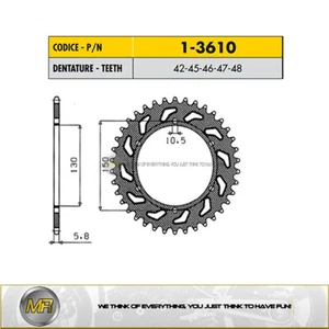 HONDA NX DOMINATOR 650 DA 1988 A 2002 CORONA ACCIAIO PASSO 520 - 42 DENTI - Imagen 1 de 1