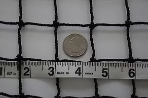 20' X 9' Lacrosse Hockey Baseball Impact Black Square Nylon Net 1 1/2" Mesh #30 - Picture 1 of 5