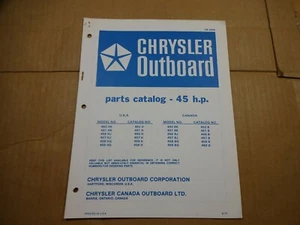 1978 Chrysler Outboard 45 HP 450 451 HK 456 457 HJ 458 HG Parts Catalog OB2498 - Picture 1 of 4