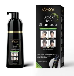 New 400ml DEXE Black Hair Shampoo Best Instant Hair Color Dye:🥇100% Authentic🥇