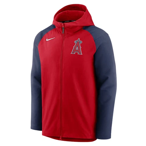 Los Angeles Angels Nike Authentic Collection Performance Raglan Full-Zip Hoodie Cover