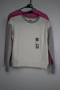 Kid's Girl's Athletic Works Fleece Crewnecks 2-Pack Multicolor Large(10-12) - Picture 1 of 4