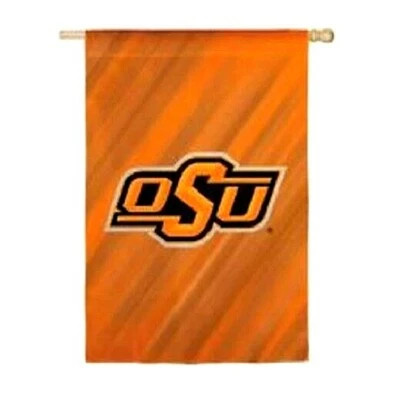 OKLAHOMA STATE COWBOYS Flag Premium Two Sided Suede Banner Huge 29 x 43 New  - Image 1 of 2