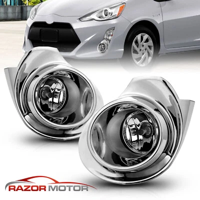 [Glass]For 2015-2018 Toyota Prius C Bumper Fog Lights w/Switch+Harness+Bulbs - Image 1 of 4