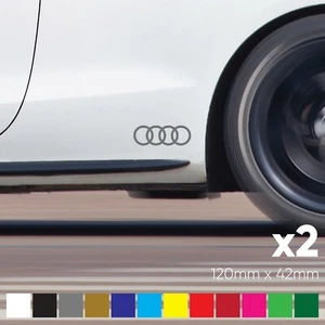 Audi Rings Sticker,decal,S Line,Black Edition,Quattro,S3,S4,S5,S6,S8 -120mm - x2 - Picture 1 of 4