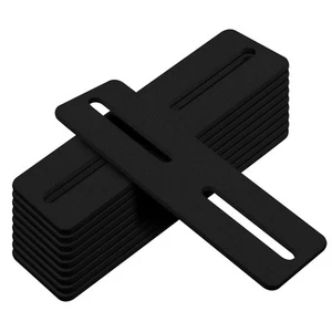 10 PCS 5" Black Flat Mending Plate, Support with Slots Steel Strap Straight R... - Picture 1 of 3