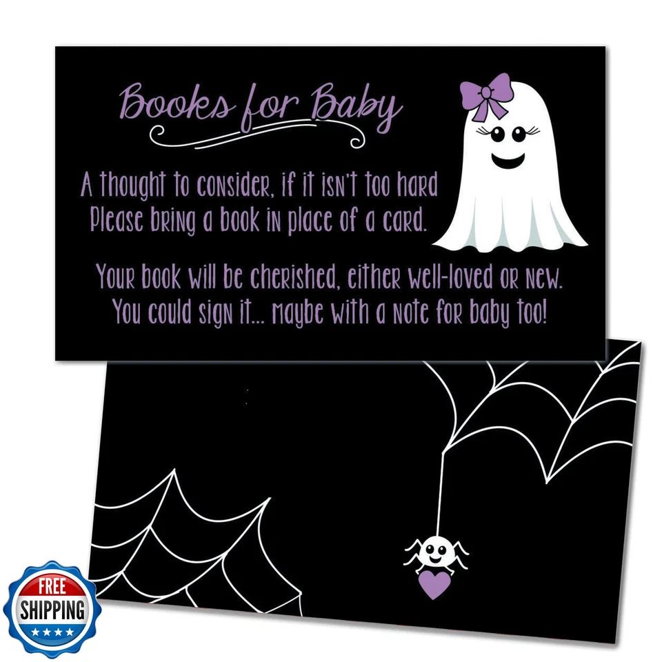 25 книг-призраков для вставки детских карточек на Хэллоуин Little Boo Baby Shower - P - Изображение 1 из 2