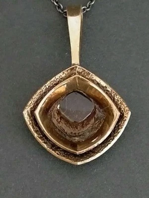 Escandinavo Suecia ALTON Kobo Bronce + Colgante Cuarzo Ahumado Foto 1 de 3