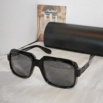Gafas de sol Cazal con montura negra lentes negras unisex hiphop + estuche Foto 1 de 4