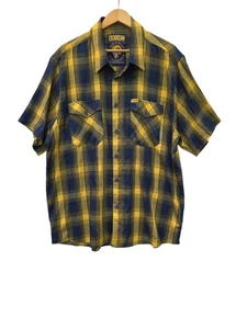 Dixxon Lincoln Avenue Bamboo Short Sleeve Yellow Blue Men's 2XL - Picture 1 of 10