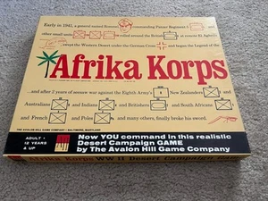Afrika Korps Avalon Hill 1964 with 3rd Ed rules. Complete. VG - Picture 1 of 7