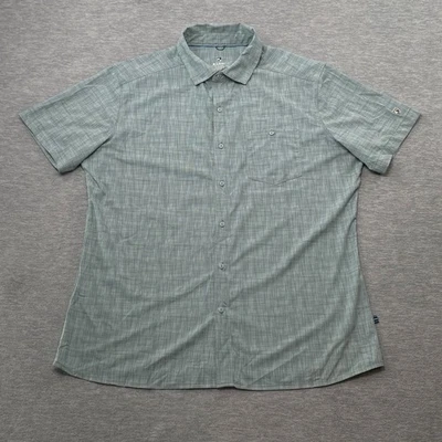 KUHL Shirt Mens L Green Persuadr Short Sleeve Button Up Outdoor Performance 7428 - Image 1 of 4