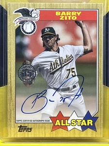2022 Topps Serie 2 Barry Zito 1987 su Card Auto - #87BA-BZ Oakland Athletics - Foto 1 di 2