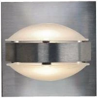 Besa Optos 3 1/2" Wide Aluminum Frost and Frost Wall Sconce - Image 1 of 2