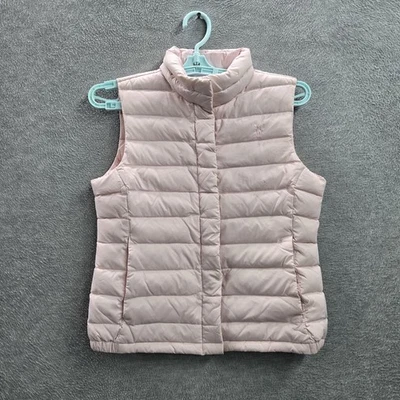 Polo Ralph Lauren Niñas Chaleco L Rosa Acolchado Abajo Puffer Pony Bordado Foto 1 de 4