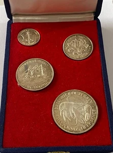 Hn Jersey Elisabetta II 1972 Silver Wedding Set Pounds Ag IN Slipcase r464 - Picture 1 of 2