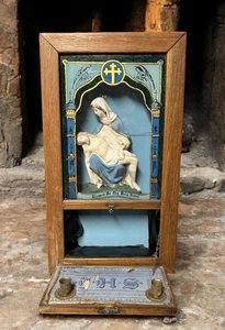 CAJA DE LOS ÚLTIMOS RITOS CATÓLICOS VINTAGE VER DESC - Imagen 1 de 9