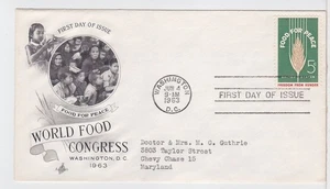 TurtlesTradingPost- Food For Peace - 1963- #1231 FDC Artcraft Cachet - Picture 1 of 1