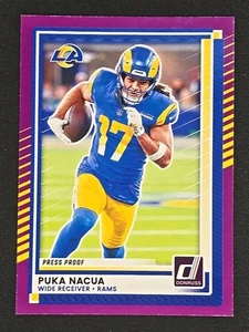 2025 Donruss Football Puka Nacua Magenta Press Proof #289- Rams - Picture 1 of 2
