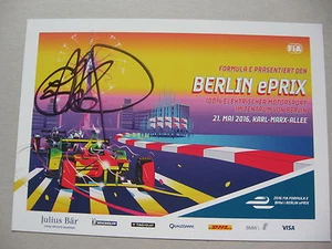 Tarjeta de autógrafo firmada Ma Qing Hua FÓRMULA E BERLÍN ePRIX 15x21 - Imagen 1 de 2