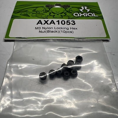 Axial M3 Nylon Locking Hex Nut (10) AXA1053 - Image 1 of 2