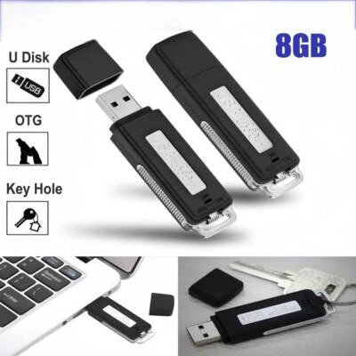 8GB USB Disk Flash Drive Memory Stick Mini Digital Audio Voice Recorder Meeting - Image 1 of 4