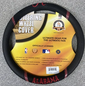 Alabama Crimson Tide Embroidered Steering Wheel Cover [NEW] Car Auto Truck SUV - Picture 1 of 2