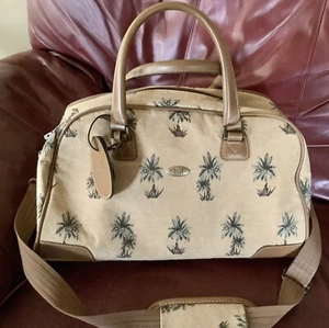 Diane Von Furstenberg Vintage Palm Tree Tapestry Duffel Weekender Bag 18” - Picture 1 of 13