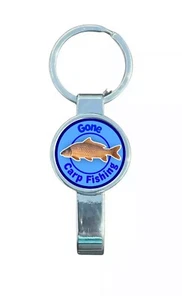 Gone Carp Fishing Award Bottle Opener Key Ring In Bag ENGRAVED FREE - Bild 1 von 3