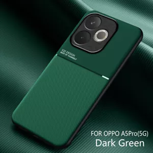 Para OPPO A5 Pro 5G, Lujo Antideslizante Cuero Caído Magnético Suave Cubierta Trasera Estuche - Imagen 1 de 10