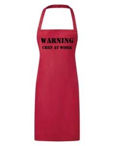 Warning Chef at Work Baking Apron Funny Gift - Picture 1 of 20