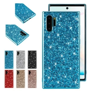 For Samsung S25 S24 S23 S22 A54 A34 A14 Glitter Bling Ultra Slim Silicone Case - Picture 1 of 37