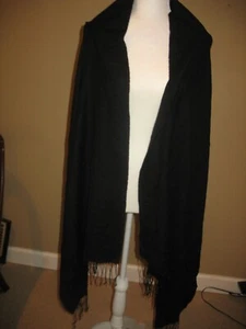 Dennis Damen Schal/Halstuch, schwarz, 31" x 78" 3' Fransen - Bild 1 von 4