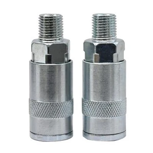 Vertex Air Line Fitting Quick Release Compressor Air Hose 1/4" Male Thread 2PC - Picture 1 of 7
