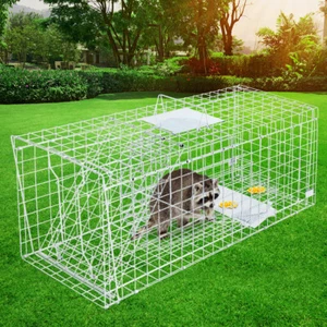Humane Animal Trap Rabbit Rat Safe Live Catch Large Collapsible Cage 150x50x53cm - Picture 1 of 6