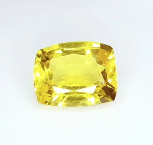 Certified Loose Gemstone Natural Yellow Sapphire 10 Ct Cushion Cut Sapphire gems - Picture 1 of 13