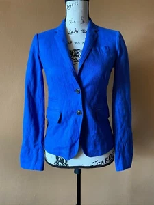 J. Chaqueta Blazer Crew Para Mujer Escolar Azul Botón Delantero Manga Larga Talla 00 - Imagen 1 de 5