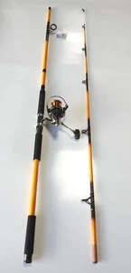 12' 2PC Nite Stick Spinning Combo Yellow /12+1 BB Spin Reel - Picture 1 of 9