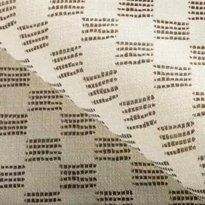 Groundworks OUTDOOR Woven Dash Squares Fabric- Stroll / Ivory 7.7 yd GWF-3785.16 - Picture 1 of 3