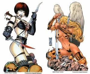 Chaos! Comics VANDALA Chastity Daggers VAMPIRE Stickers Comic Art VIKING Decals - Picture 1 of 1