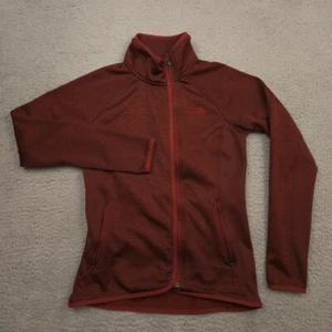 The North Face Full-Zip Fleece Arcata Jacket Women Small Red Lightweight Outdoor - Picture 1 of 8