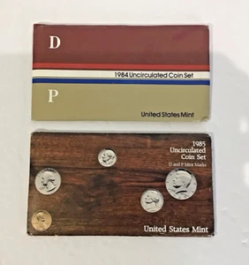 1984 & 1985 Uncirculated Mint Sets in OGP -- 20 coins TOTAL - Picture 1 of 6