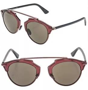 CHRISTIAN DIOR SO REAL Burgundy Blue Metal Unisex Sunglasses DIORSOREAL SOREAL - Picture 1 of 10