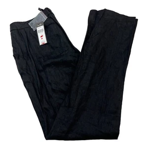 BCBGeneration Pants 12 Black Linen Tapered Leg Lightweight Capsule Minimalist - Picture 1 of 10