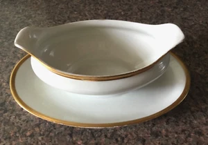 GDA Limoges France Barco de Grava Dorado y Blanco Adjunto Bajo Placa - Imagen 1 de 5