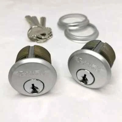 - 2 Mortise Lock Cylinders 1" for Commercial Store Front Entry Door Adams Rite