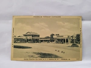 FRANKLIN, LA. TOURIST COTTAGE VINTAGE POSTCARD EARLY 1900'S U.S. HIGHWAY 90 - Picture 1 of 2