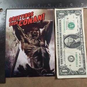 Greetings from Conan the Slayer Postcard 2016 NYCC Dark Horse Barbarian Bunn - Picture 1 of 4