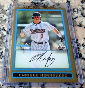 ENRIQUE KIKE HERNANDEZ 2009 Bowman GOLD SP 1st Rookie Card RC WS Champs Dodgers - Picture 1 of 2