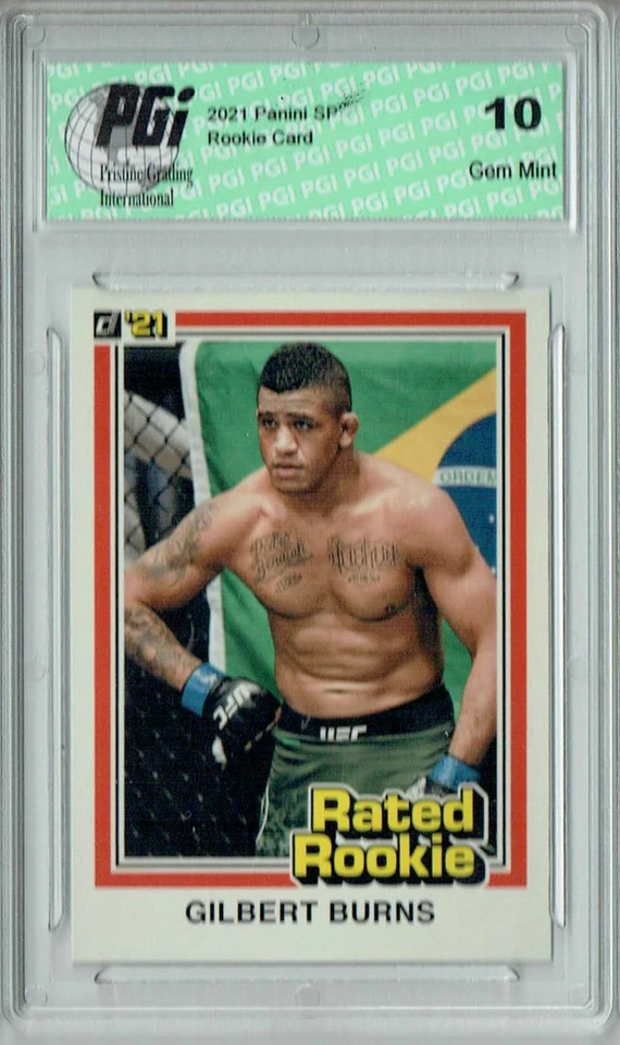 Gilbert Burns 2021 Panini Instant #RR12 UFC Rated Rookie Card 1/1320 PGI 10 - Image 1 of 1
